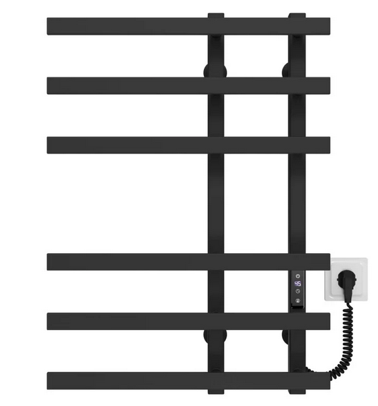 Электрический полотенцесушитель Deffi Atena П6 150х700 правое подключение черный A.AT.70.15.6.E.B.R.2