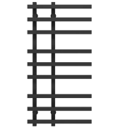 Полотенцесушитель водяной Deffi Atena П9 150х1000 нижнее подключение черный A.AT.100.15.9.B.A
