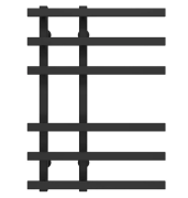 Сушка для рушників водяна Deffi Atena П6 150х700 нижнє підключення чорний A.AT.70.15.6.B.A