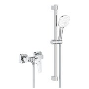 Смеситель для душа Grohe Cubeo с душевым гарнитуром хром 1018250000