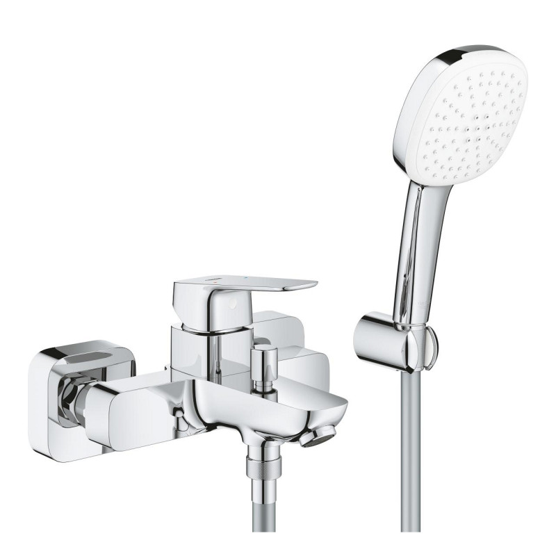 Смеситель для ванной Grohe Cubeo однорычажный с душевым набором хром 1018140000