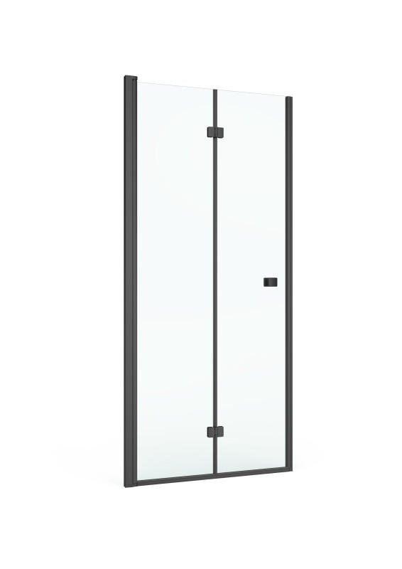 Душові двері Roca Capital 100х195 см профіль чорний/прозоре скло AM4510016M