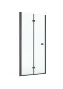 Душові двері Roca Capital 80х195 см профіль чорний/прозоре скло AM4508016M