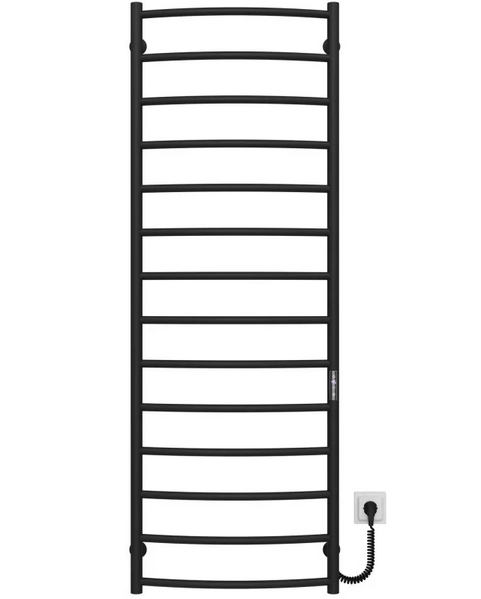 Электрический полотенцесушитель Deffi Классик П14 500х1500 правое подключение JD03 черный C.DK.150.50.14.E.B.R.1