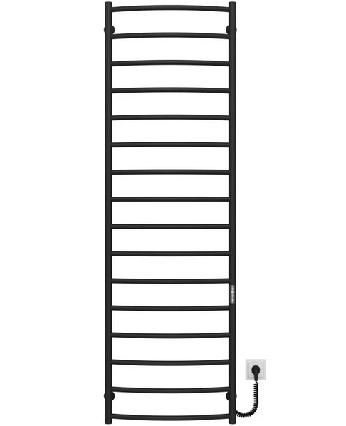 Электрический полотенцесушитель Deffi Классик П16 500х1700 правое подключение JD03 черный C.DK.170.50.16.E.B.R.1
