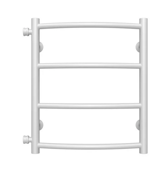 Полотенцесушитель водяной Deffi Классик П4 400х500 боковое левое подключение белый C.DK.50.40.4.W.B