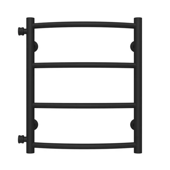 Полотенцесушитель водяной Deffi Классик П4 400х500 боковое левое подключение черный C.DK.50.40.4.B.B