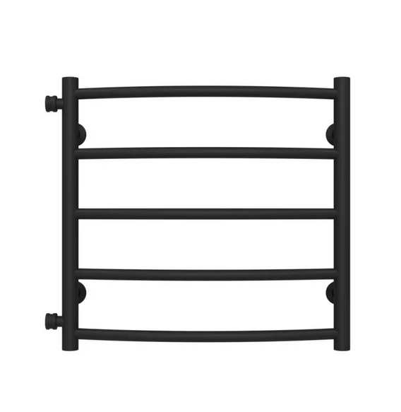 Полотенцесушитель водяной Deffi Классик П5 500х500 боковое левое подключение черный C.DK.50.50.5.B.B