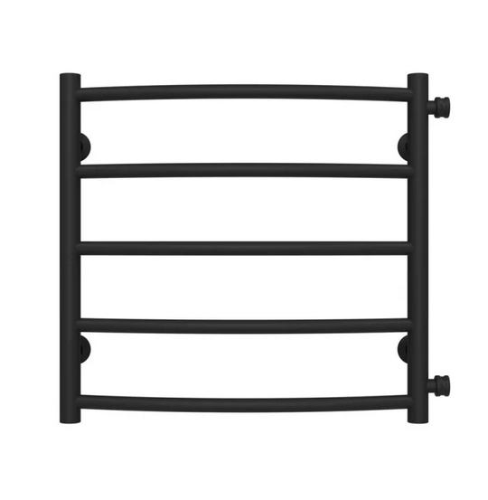 Полотенцесушитель водяной Deffi Классик П5 500х500 боковое правое подключение черный C.DK.50.50.5.B.C