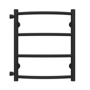 Полотенцесушитель водяной Deffi Классик П4 400х500 боковое левое подключение черный C.DK.50.40.4.B.B