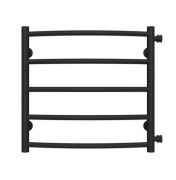 Сушка для рушників водяна Deffi Класик П5 500х500 бічне праве підключення чорний C.DK.50.50.5.B.C