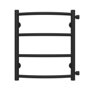 Полотенцесушитель водяной Deffi Классик П4 400х500 боковое правое подключение черный C.DK.50.40.4.B.C