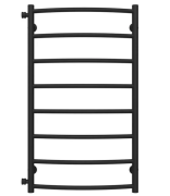 Полотенцесушитель водяной Deffi Классик П8 500х900 боковое левое подключение черный C.DK.90.50.8.B.B
