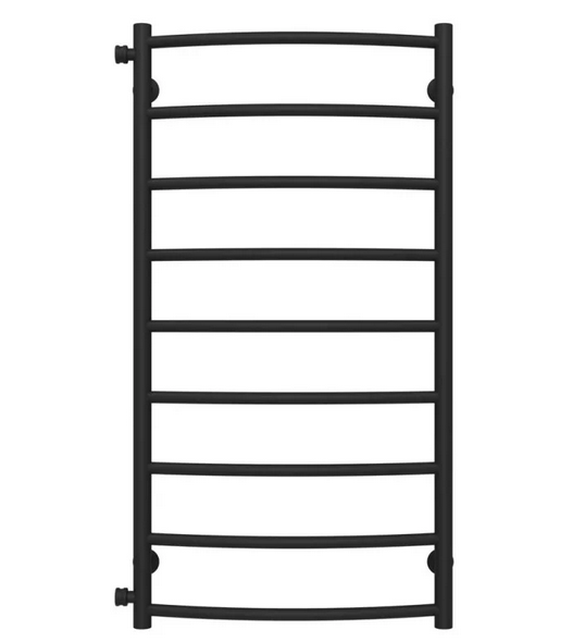 Полотенцесушитель водяной Deffi Классик П9 500х1000 боковое левое подключение черный C.DK.100.50.9.B.B