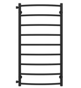 Полотенцесушитель водяной Deffi Классик П9 500х1000 боковое левое подключение черный C.DK.100.50.9.B.B