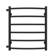 Полотенцесушитель водяной Deffi Классик П6 500х600 боковое левое подключение черный C.DK.60.50.6.B.B