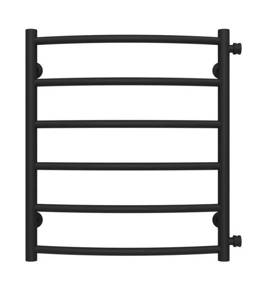 Полотенцесушитель водяной Deffi Классик П6 500х600 боковое правое подключение черный C.DK.60.50.6.B.C