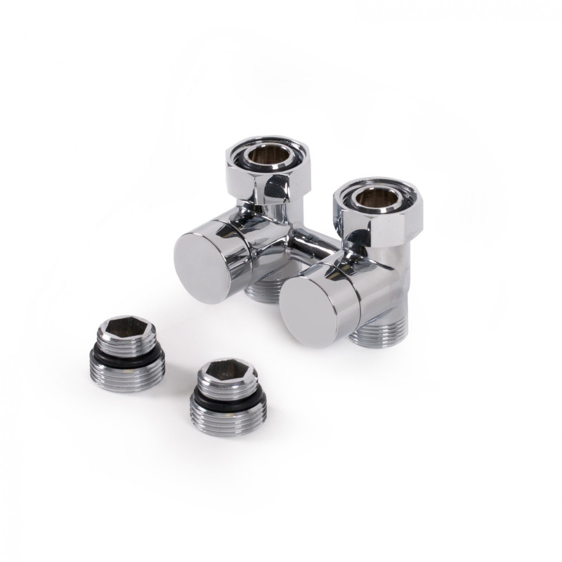 Кран Теrma комбінований запірний прямий латунь хром TGEOCR002