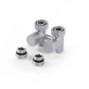 Кран Теrma комбинированный запорный прямой латунь сатин TGEOST002