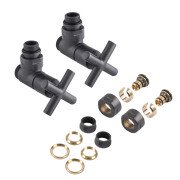 Комплект Теrma Minimalist регулирующий угловой латунь антрацит TGERAN002