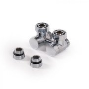 Кран Теrma комбінований запірний кутовий латунь хром TGEOCR001