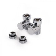 Кран Теrma комбинированный запорный прямой латунь хром TGEOCR002