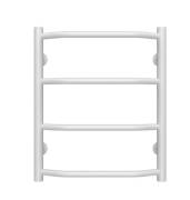 Полотенцесушитель водяной Deffi Трапеция П4 400х500 нижнее подключение белый C.TR.50.40.4.W.A