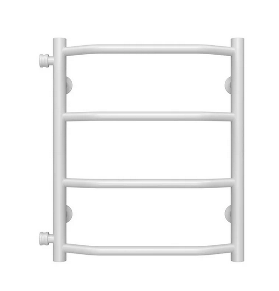 Полотенцесушитель водяной Deffi Трапеция П4 400х500 боковое левое подключение белый C.TR.50.40.4.W.B