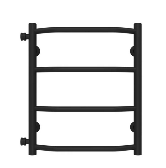 Сушка для рушників водяна Deffi Трапеція П4 400х500 бічне ліве підключення чорний C.TR.50.40.4.B.B