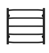 Полотенцесушитель водяной Deffi Трапеция П5 500х500 нижнее подключение черный C.TR.50.50.5.B.A