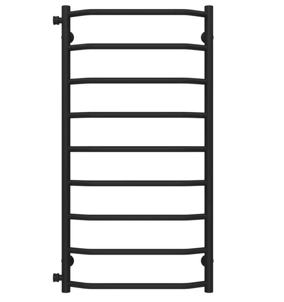 Полотенцесушитель водяной Deffi Трапеция П9 500х1000 боковое левое подключение черный C.TR.100.50.9.B.B