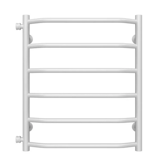 Полотенцесушитель водяной Deffi Трапеция П6 500х600 боковое левое подключение белый C.TR.60.50.6.W.B