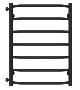 Полотенцесушитель водяной Deffi Трапеция П7 500х700 боковое левое подключение черный C.TR.70.50.7.B.B