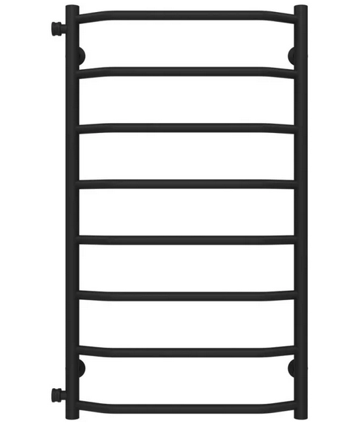 Полотенцесушитель водяной Deffi Трапеция П8 500х900 боковое левое подключение черный C.TR.90.50.8.B.B