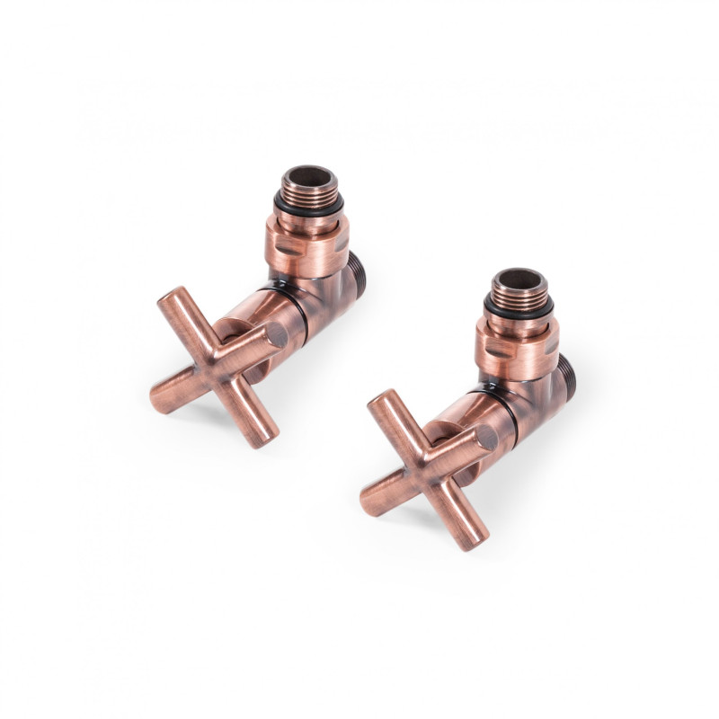 Комплект Теrma Minimalist регулюючий кутовий латунь матова мідь TGERME003