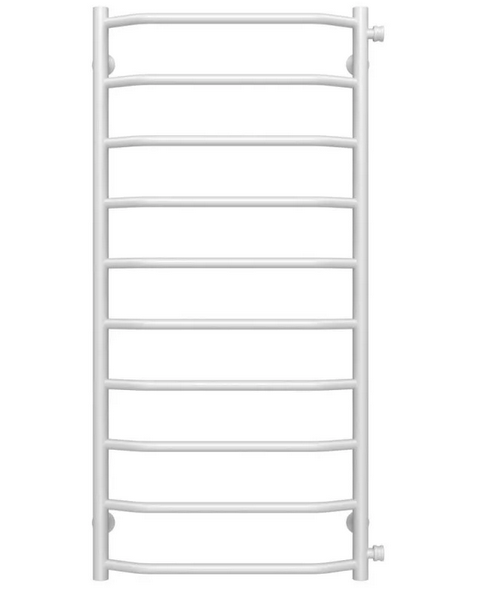 Полотенцесушитель водяной Deffi Трапеция П10 500х1100 боковое правое подключение белый C.TR.110.50.10.W.C