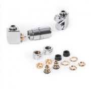 Комплект Теrma Dexter термостатический трехосевой левый хром TGETCG6-CR