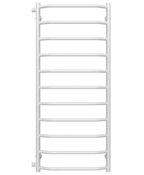 Полотенцесушитель водяной Deffi Трапеция П11 500х1200 боковое левое подключение белый C.TR.120.50.11.W.B