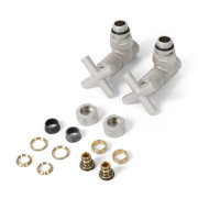 Комплект Теrma Minimalist регулирующий угловой никель сатин TGERST005