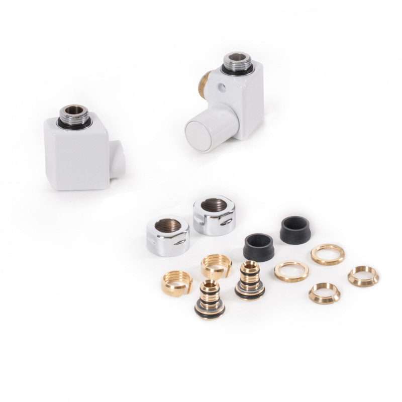 Комплект Теrma Dexter регулирующий угловой правый белый TGERCD1-BI