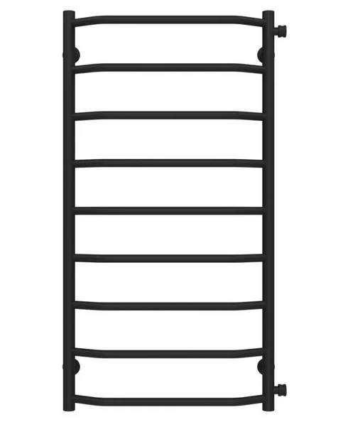 Полотенцесушитель водяной Deffi Трапеция П9 500х1000 боковое правое подключение черный C.TR.100.50.9.B.C