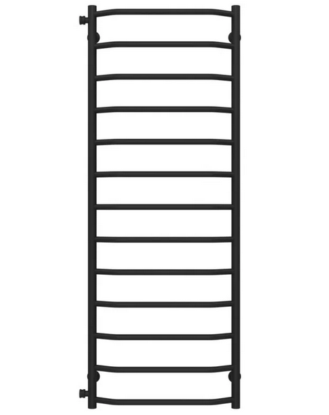 Полотенцесушитель водяной Deffi Трапеция П13 500х1400 боковое левое подключение черный C.TR.140.50.13.B.B