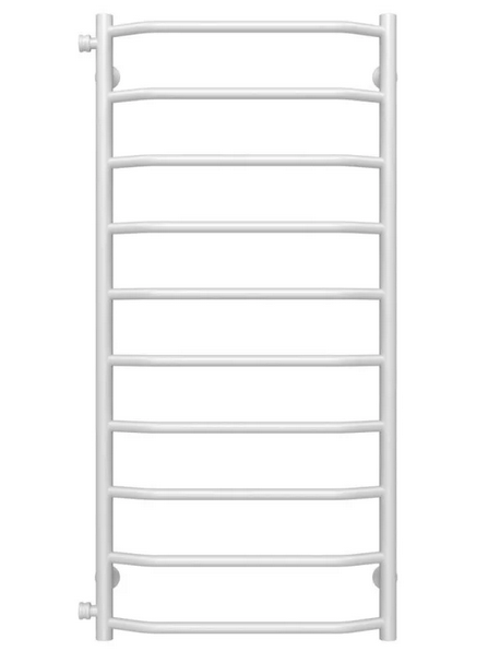 Полотенцесушитель водяной Deffi Трапеция П10 500х1100 боковое левое подключение белый C.TR.110.50.10.W.B