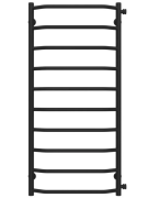 Полотенцесушитель водяной Deffi Трапеция П10 500х1100 боковое правое подключение черный C.TR.110.50.10.B.C