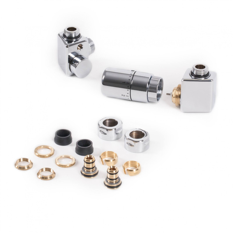 Комплект Теrma Dexter термостатичний трьохосьовий правий хром TGETCG7-CR