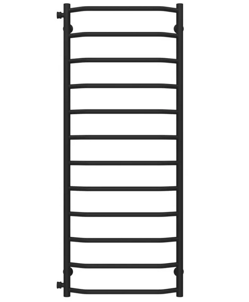 Полотенцесушитель водяной Deffi Трапеция П12 500х1300 боковое левое подключение черный C.TR.130.50.12.B.B