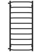 Полотенцесушитель водяной Deffi Трапеция П10 500х1100 боковое левое подключение черный C.TR.110.50.10.B.B