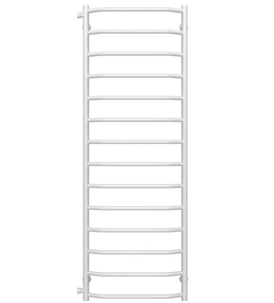 Полотенцесушитель водяной Deffi Трапеция П14 500х1500 боковое левое подключение белый C.TR.150.50.14.W.B