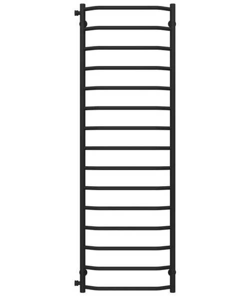 Полотенцесушитель водяной Deffi Трапеция П15 500х1600 боковое левое подключение черный C.TR.160.50.15.B.B