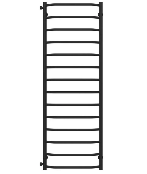 Полотенцесушитель водяной Deffi Трапеция П14 500х1500 боковое левое подключение черный C.TR.150.50.14.B.B